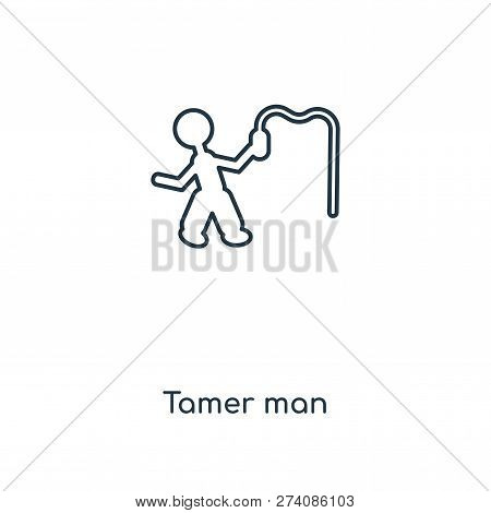 Tamer Man Icon In Trendy Design Style. Tamer Man Icon Isolated On White Background. Tamer Man Vector