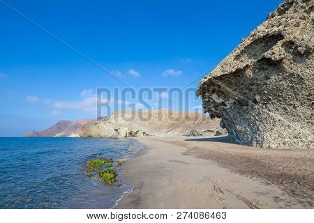 Seaside Of Monsul Beach In Cabo De Gata Natural Park