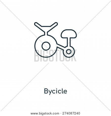 Bycicle Icon In Trendy Design Style. Bycicle Icon Isolated On White Background. Bycicle Vector Icon 