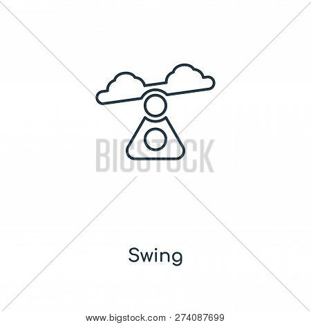 Swing Icon In Trendy Design Style. Swing Icon Isolated On White Background. Swing Vector Icon Simple