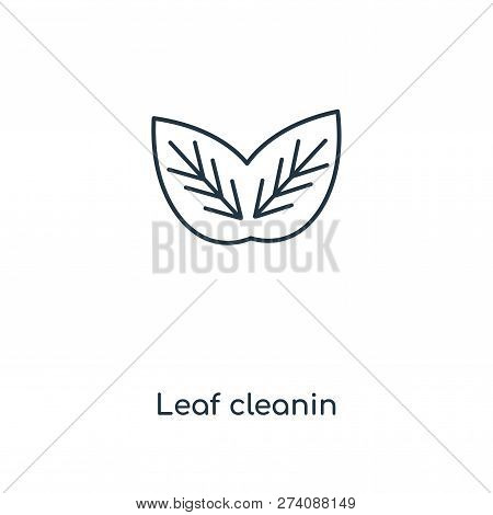 Leaf Cleanin Icon In Trendy Design Style. Leaf Cleanin Icon Isolated On White Background. Leaf Clean