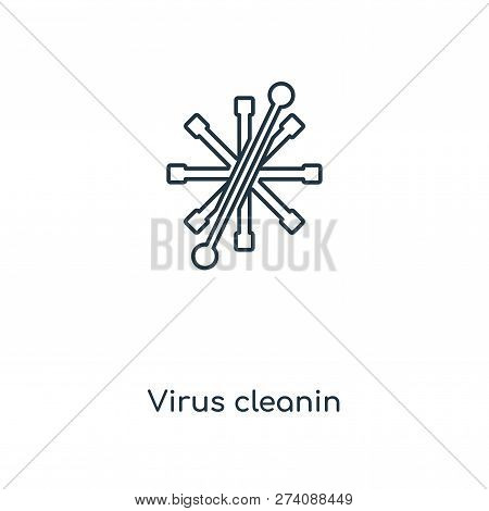 Virus Cleanin Icon In Trendy Design Style. Virus Cleanin Icon Isolated On White Background. Virus Cl