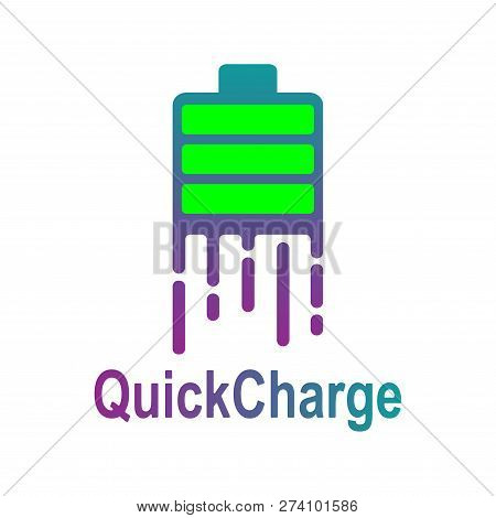 Fast Power Energy Logo Template. Quick Charge Logotype. Eps 10