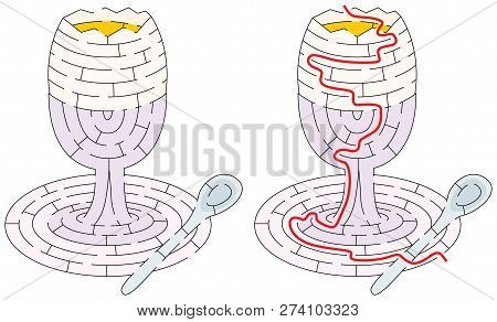 Soft Boiled Egg Maze For Kids With A Solution