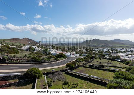View Of The Village Nazaret. Lanzarote. Canary Islands. Spain