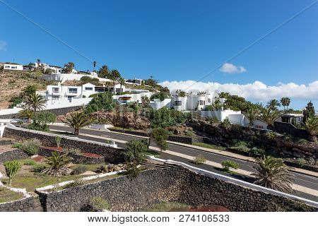 View Of The Village Nazaret. Lanzarote. Canary Islands. Spain