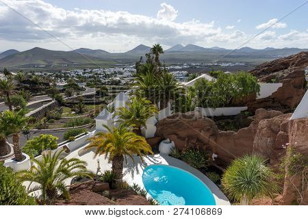 View Of The Village Nazaret. Lanzarote. Canary Islands. Spain