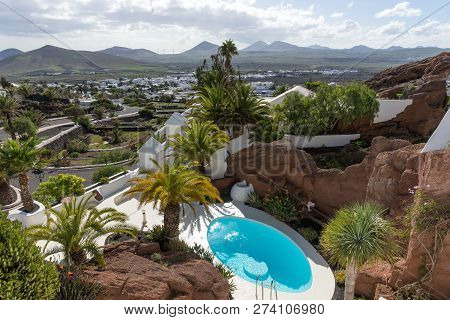 View Of The Village Nazaret. Lanzarote. Canary Islands. Spain