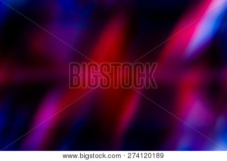 Abstractly Light Leak Texture Background, Red And Blue Spots On Black Background