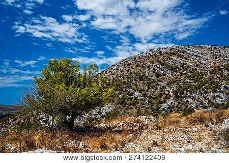 Rocks In The Mosor Massif In The Dinaric Mountains In Croatia