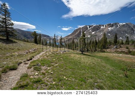 Trail Looking Towards Saddlebag Lake, Mount Conness In The Eastern Sierra Nevada Mountains Of Califo