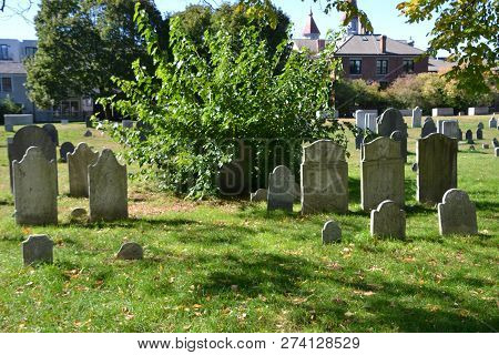 Colonial Era Graveyard In The Heart Of Salem Massachusetts