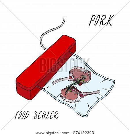Vacuumizer Food Sealer. What Is Sous-vide. Slow Cooking Technology. Vacuum Packed Pork Ribs. Chief C
