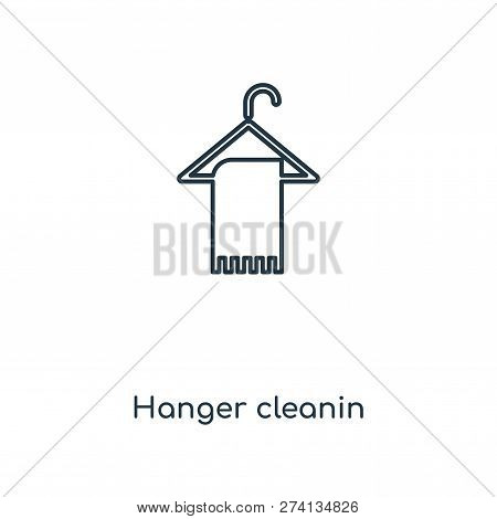 Hanger Cleanin Icon In Trendy Design Style. Hanger Cleanin Icon Isolated On White Background. Hanger