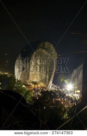 Midnight Buddha Foot Khao Khitchakut Chantaburi Thailand.