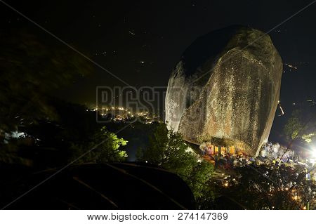 Midnight Buddha Foot Khao Khitchakut Chantaburi Thailand.