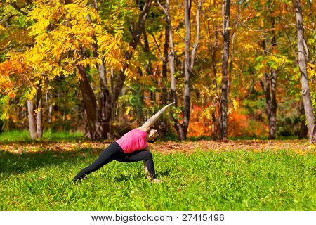 Jóga Utthita Parshvakonasana pozice