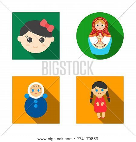 Vector Illustration Of Toy And Pretty Sign. Collection Of Toy And Cute Stock Vector Illustration.
