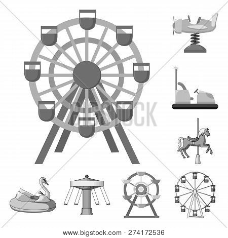 Vector Illustration Of Fun And Horse  Icon. Set Of Fun And Circus Vector Icon For Stock.