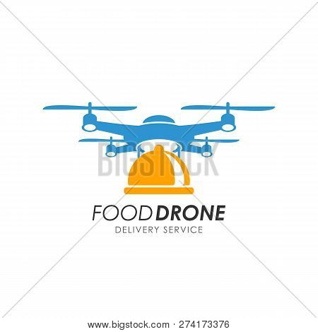 Food Drone Delivery Logo Design Template Icon