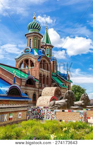 Kazan, Russia - June 11, 2018: Temple Of All Religions (universal Temple). Located In The Village Of