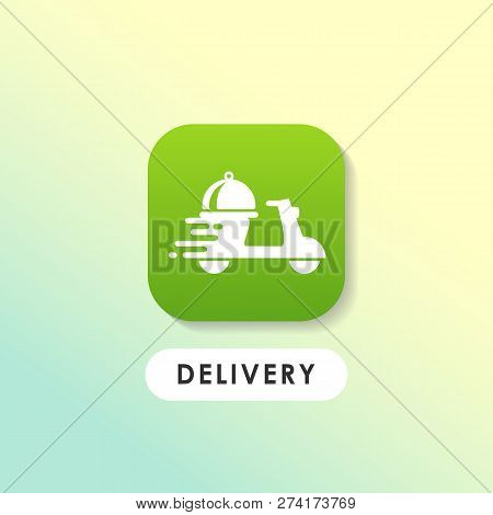 Modern Food Order Delivery Icon Design. Courier Logo Icon Design