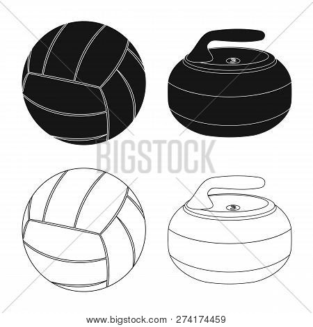 Vector Illustration Of Sport And Ball Sign. Set Of Sport And Athletic Stock Vector Illustration.
