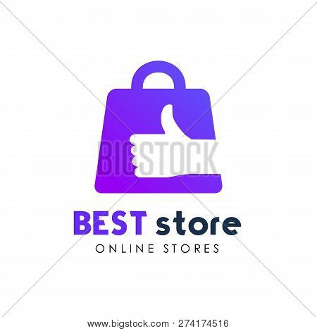 Happy Shop Logo Design Template. Shopping Logo Designs Stock