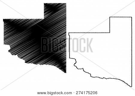 La Pampa (region Of Argentina, Argentine Republic, Provinces Of Argentina) Map Vector Illustration, 