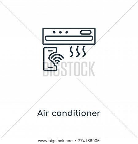 Air Conditioner Icon In Trendy Design Style. Air Conditioner Icon Isolated On White Background. Air 