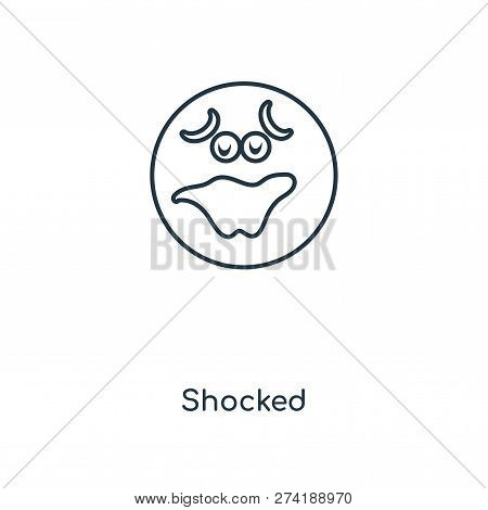 Shocked Icon In Trendy Design Style. Shocked Icon Isolated On White Background. Shocked Vector Icon 