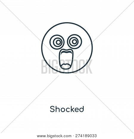 Shocked Icon In Trendy Design Style. Shocked Icon Isolated On White Background. Shocked Vector Icon 