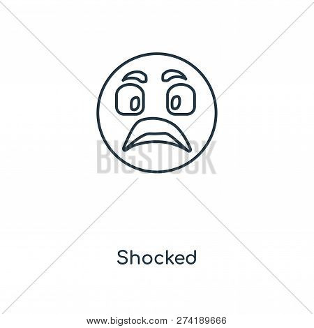 Shocked Icon In Trendy Design Style. Shocked Icon Isolated On White Background. Shocked Vector Icon 