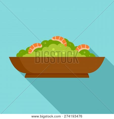Cactus Shrimp Icon. Flat Illustration Of Cactus Shrimp Vector Icon For Web Design