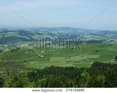 Pastures And Hills Of The Zürchersmühle Village - Canton Of Appenzell Ausserrhoden, Switzerland