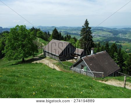 Farms And Pastures Of The Zürchersmühle Village - Canton Of Appenzell Ausserrhoden, Switzerland