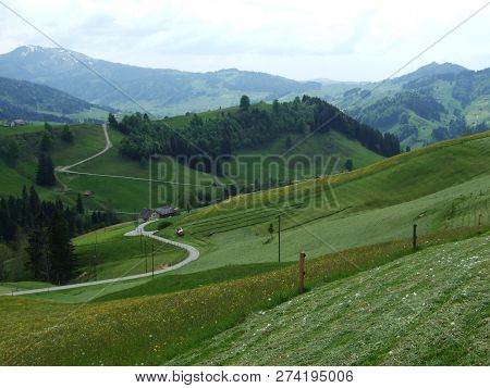 Pastures And Hills Of The Zürchersmühle Village - Canton Of Appenzell Ausserrhoden, Switzerland