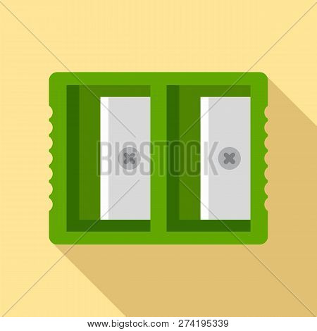 Double Sharpener Icon. Flat Illustration Of Double Sharpener Vector Icon For Web Design