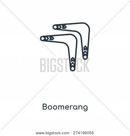 Boomerang Icon In Trendy Design Style. Boomerang Icon Isolated On White Background. Boomerang Vector