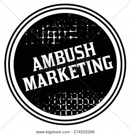 Ambush Marketing Advertising Sticker, Label, Stamp On White