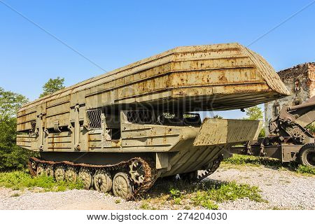 Amphibious Military Vehicle At The Museum Of Army Collections From The Croatian Homeland War