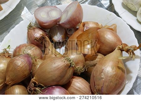 Vegetable Called Shallot From The Taste Similar To The Onion Used For Cooking