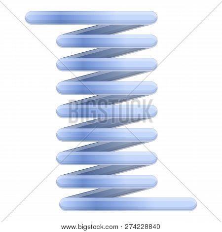 Blue Flexible Cable Icon. Cartoon Of Blue Flexible Cable Vector Icon For Web Design Isolated On Whit