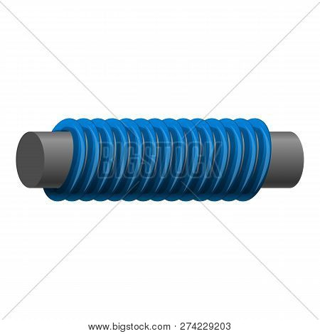 Blue Magnetic Spring Icon. Cartoon Of Blue Magnetic Spring Vector Icon For Web Design Isolated On Wh