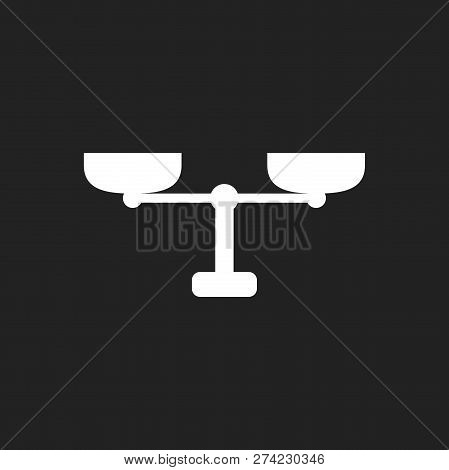 Scale Weigher Vector Icon. Weigher, Balance Sign Illustration.