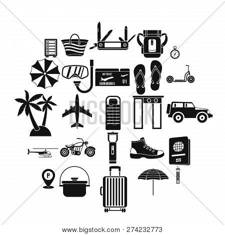 Tour Guide Icons Set. Simple Set Of 25 Tour Guide Vector Icons For Web Isolated On White Background