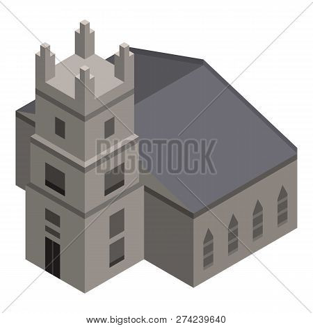 Church Tower Icon. Isometric Of Church Tower Vector Icon For Web Design Isolated On White Background