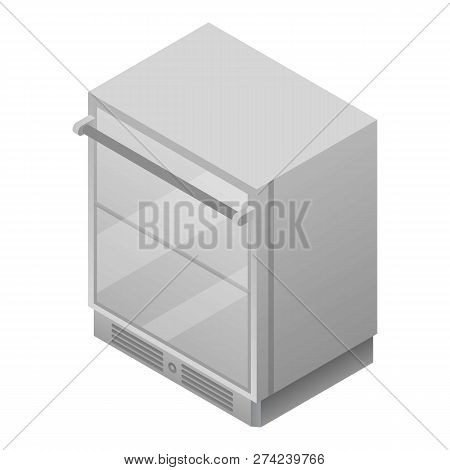 Commercial Freezer Icon. Isometric Of Commercial Freezer Vector Icon For Web Design Isolated On Whit