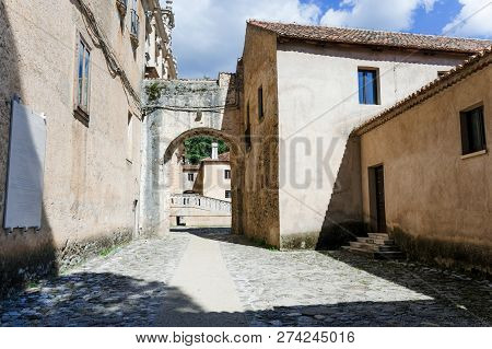 Padula, Italy - September 2018: External Courtyard By Certosa Di San Lorenzo At Padula