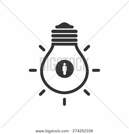 Light Bulb Line Icon Vector, Isolated On White Background